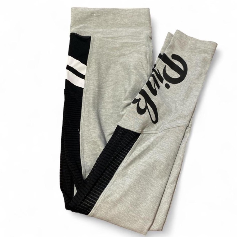 Victoria's Secret Light Gray and Black Leggings